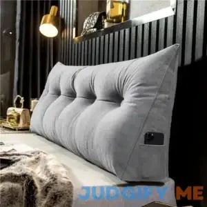 TOTATOWI Triangular Headboard Pillow Wedge Pillow for Headboard Gap Headboard Pillow Twin Daybed Pillows Backrest Pillow with Side Pockets