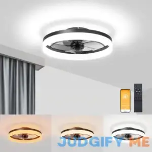 VOLISUN Fandelier Ceiling Fans with Lights and Remote 19.7in Low Profile Ceiling Fan Flush Mount