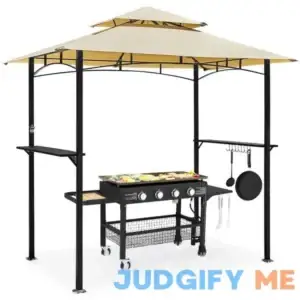 8 ft. x 5 ft. Beige Outdoor Patio Grill Gazebo