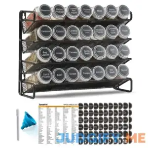 SpaceAid Spice Rack Organizer with 28 Spice Jars