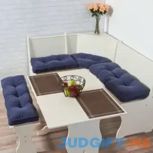 Indoor 4-Piece Nook Seat Cushion Set Andover Mills Fabric: Denim