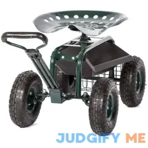 Peach Tree Garden Cart Rolling Work Seat with Tool Tray Heavy Duty Scooter Gardening Planting