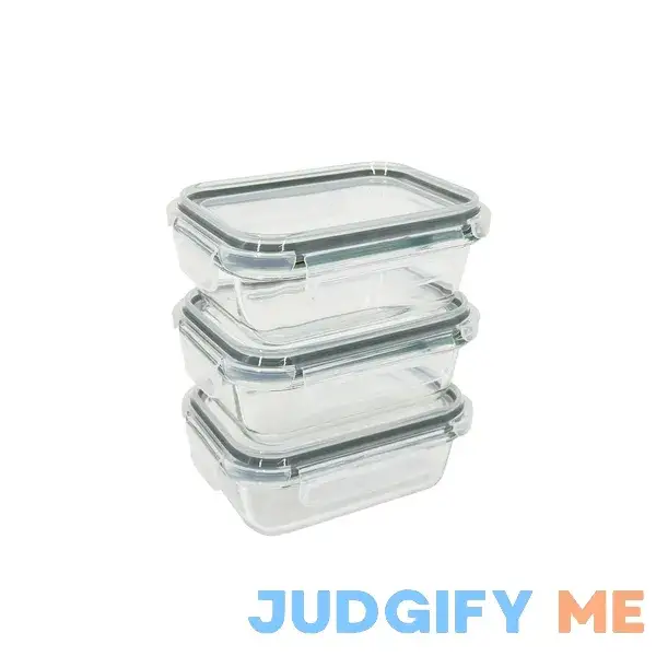 Sedona 6 Piece Rectangle Glass Storage Container Set Sedona 6 Piece Rectangle Glass Storage Container Set