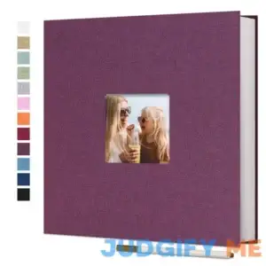 Vienrose Large Photo Album Self Adhesive for 4x6 8x10 Pictures Linen Scrapbook Album DIY 40 Blank Pages with A Metallic Pen