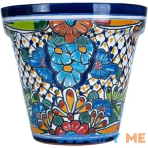 Large Hand-Painted Talavera Planter 10 1/2"W x 10"H