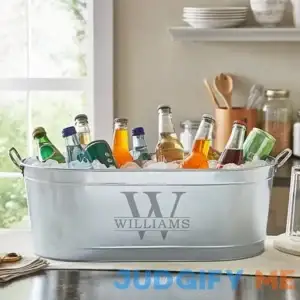 Personalized Name & Initial Beverage Tub- Personal Creations Gifts Customized Beverage Tubs Outdoor Coolers Barware Gifts