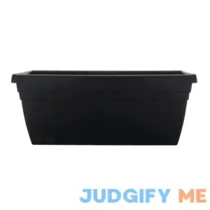 Unbranded 23.75-in W x 9.5-in H Black Plastic Traditional Indoor/Outdoor Railing Planter SR2406BK