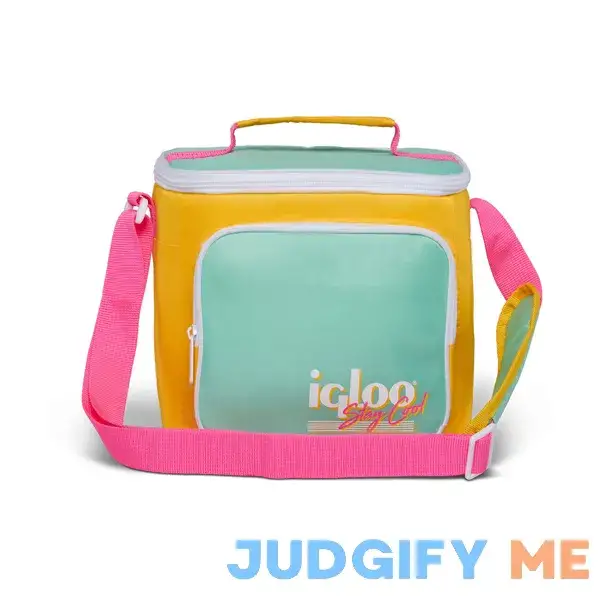 Igloo 90s Retro Collection Square Neon Lunch Box Cooler Bag Igloo 90s Retro Collection Square Neon Lunch Box Cooler Bag