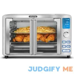 Gourmia 9-Slice Digital Air Fryer Oven with 14 One-Touch Cooking Functions and Auto French Doors