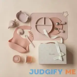 14 Piece Personalized Baby Feeding Set(Blush/Muted)-FDA approved Luxe Box Gift Set / No