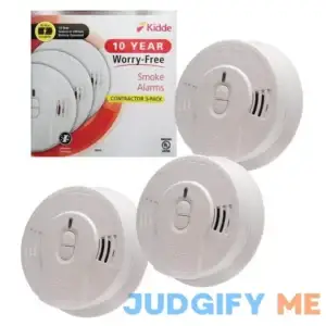 10 Year Worry-Free Smoke Detector Lithium Battery Powered Smoke Alarm 3-Pack