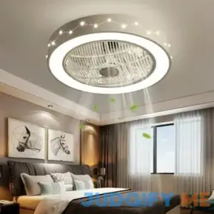 Ceiling Fan Light LED Invisible Acrylic Bladeless Chandelier Fan with Remote