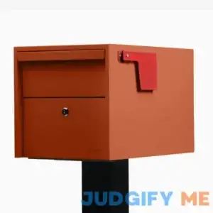 Adoorn Modern Lockable Weatherproof Mailbox Post Mount Locking Mailbox