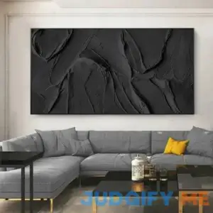 Black Minimalist Zen Textured Wall Art