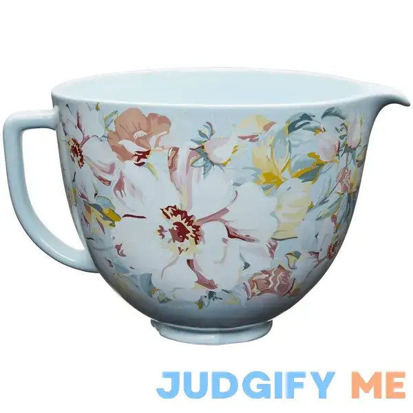 KitchenAid 5 Quart White Gardenia Ceramic Bowl KitchenAid 5 Quart White Gardenia Ceramic Bowl
