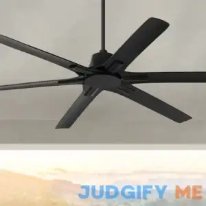 60" Casa Vieja X-Force Matte Black Damp Rated Ceiling Fan with Remote