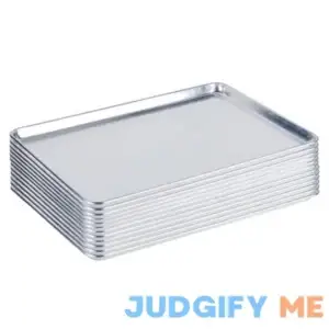 Choice Bulk Case of 12 Full Size 19 Gauge 18" x 26" Wire in Rim Aluminum Bun Pans / Sheet Pans