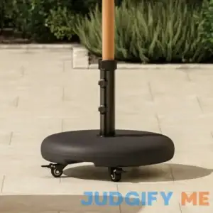 Article Black and Gray Outdoor Wheeled Umbrella Base