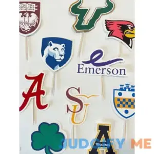 College Cupcake Topper | College Logo Food Topper | College Graduation Party Decor | Graduation Party Decor | Logo Topper