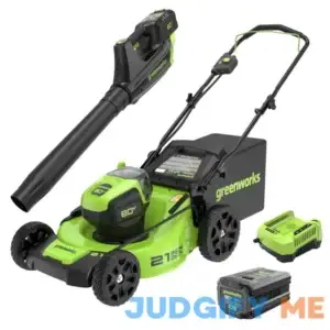 Greenworks 80V 21вЂќ Brushless Cordless Electric Lawn Mower + Axial Leaf Blower