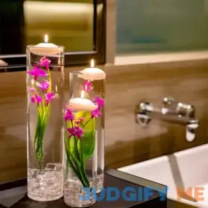 Plastic Orchid Vase Fillers with Floating Candles Diamond Lace Three Bouquets Orchid for Table Centerpiece Wedding Party Home Bar Restaurant