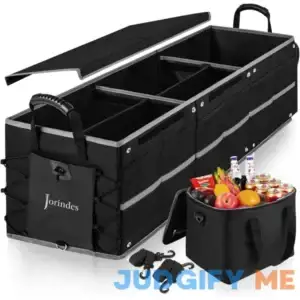 Jorindes Collapsible Trunk Organizer for Car with Insulated Leak proof Cooler Bag