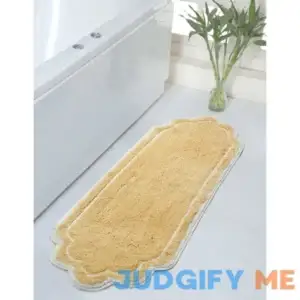 Home Weavers Allure Collection Absorbent Cotton Machine Washable Bath Rug