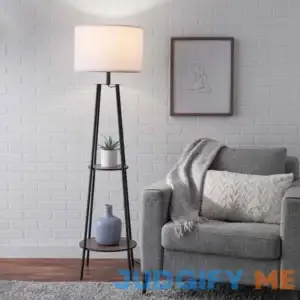 Mainstays Etagere Matte Black Floor Lamp