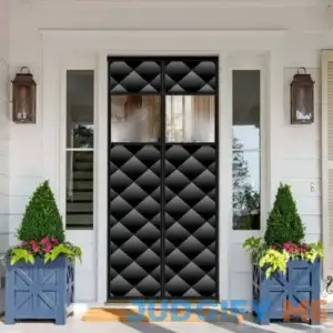 Magnetic Insulated Door Curtain with Detachable Windows
