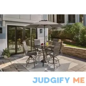 Living Accents 9 ft. Paficia Tiltable Blue Patio Umbrella