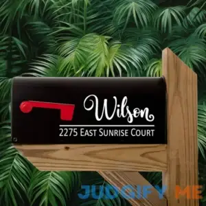 Personalized Mailbox Decal - Last Name and Address Decal - Mailbox Vinyl Decals - Mailbox Numbers