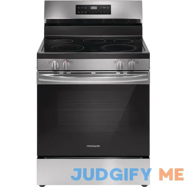 Frigidaire 30-in Glass Top 5 Elements 5.3-cu ft Steam Cleaning Freestanding Electric Range FCRE306LAF Frigidaire 30-in Glass Top 5 Elements 5.3-cu ft Steam Cleaning Freestanding Electric Range FCRE306LAF