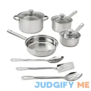 Mainstays Stainless Steel 10-Piece Cookware Set