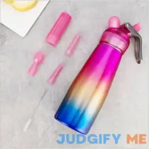 FineDine Professional Whipped-Cream Dispenser 3 Various Stainless Culinary Decorating Nozzles and 1 Brush