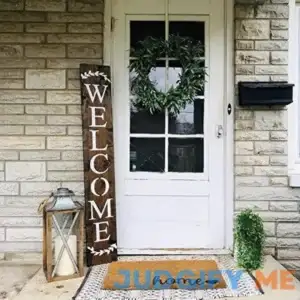Floral Welcome Wreath Sign