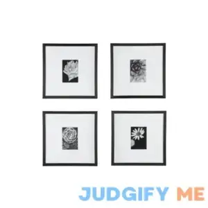 Black Modern Frame with White Matte Gallery Wall Picture Frames