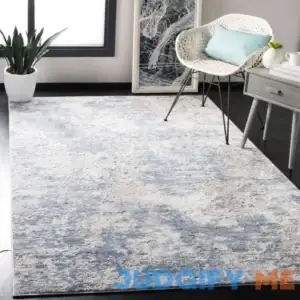 Grafton Blue Abstract Gray Area Rug Highland Dunes Rug
