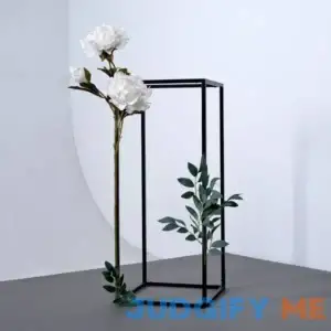 tableclothsfactory 2 Pack Rectangular Matte Black Metal Wedding Flower Stand