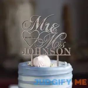 Personalized Mr & Mrs Cake Topper for Wedding