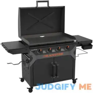 Blackstone Iron Forged 4 Burner Liquid Propane Outdoor Griddle with Hood Black