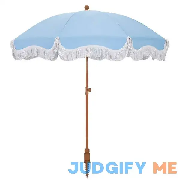 7 ft. Metal Beach Umbrella Tassel Design and Cover 7 ft. Metal Beach Umbrella Tassel Design and Cover
