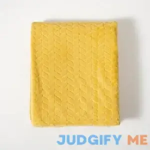 Kirkland's Heavenly Herringbone Plush Throw 50L x 60W