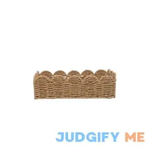 Brown Spring Woven Scallop Decorative Tray by Ashland