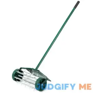 18 in. Rolling Lawn Aerator with Fender for Garden