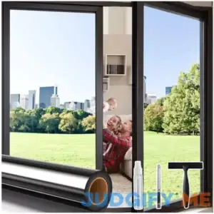 One Way Window Privacy Film See Out Not in Heat Blocker Window Tinting Film for Home Reflective Sun Blocking Window Tint Non-Adhesive Static Cling