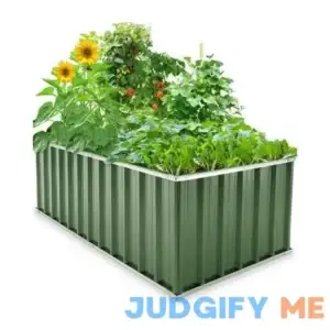 King Bird 6x3x2ft Galvanized Raised Garden Bed Outdoor Heightened Steel Metal Planter Box for Deep-Rooted Vegetables