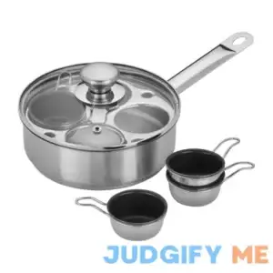Demeyere Resto 4 Cup Stainless Steel Egg Poacher Set