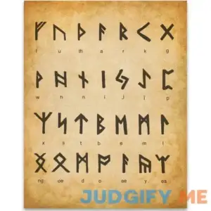 Rune Alphabet Art Poster - Classic Runic Alphabet Decor