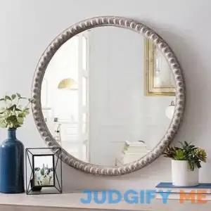 Kirkland's Round Natural Beaded Wall Mirror