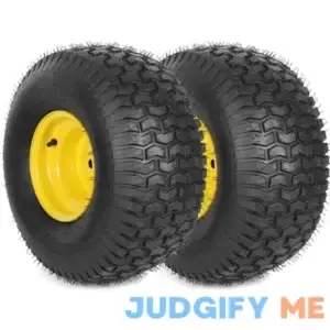 (2-Pack) 20x8.00-8 Rear Tire and Wheel Assemblies - 4 Ply Tubeless Tire Compatible Replacement for Riding Lawn Mowers - 3/4" Borehole